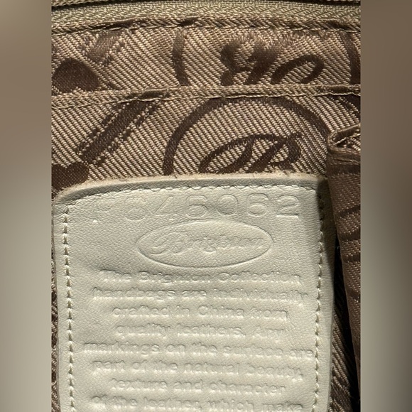 Brighton Sorella Ferrara Cream and Brown Shoulder crossbody Bag w/Tassels - Picture 4 of 13